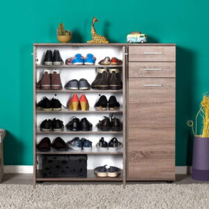 Our shoe storage is perfect for organizing all of your shoes in one convenient place. It has a unique, modern design for anywhere