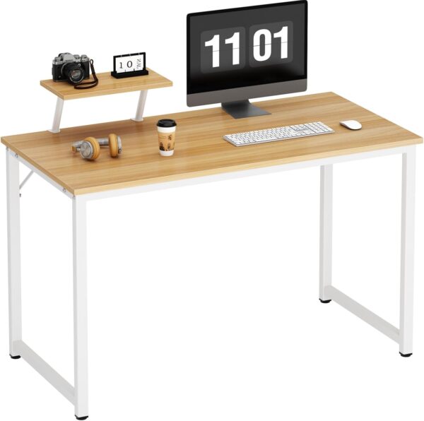 Modern Desk With Shelf D005 - Image 2