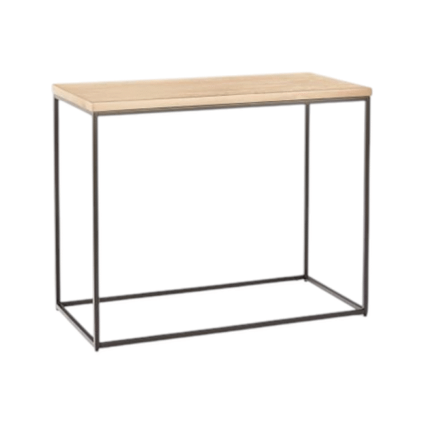 Modern Console Table with Wooden Top D0019 - Image 2