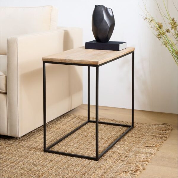Modern Console Table with Wooden Top D0019