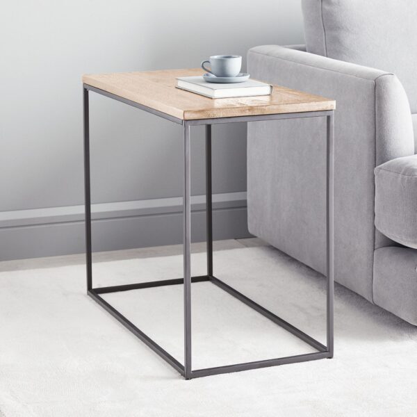 Modern Console Table with Wooden Top D0019 - Image 4