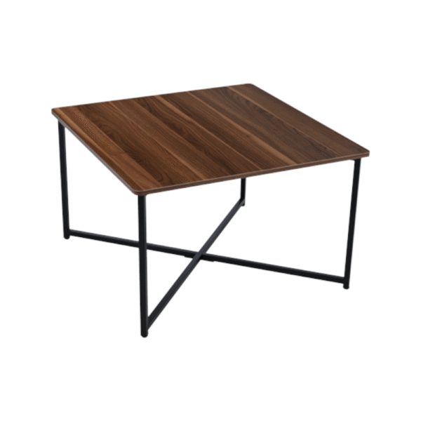 Modern Side Table with Wooden Top and Metal Base D0018 - Image 3