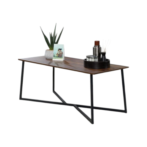 Modern Wood & Metal Coffee Table D001