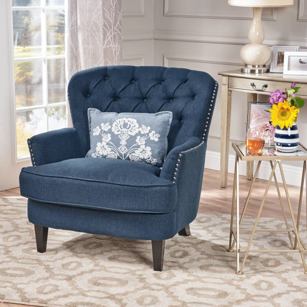 Dark Blue Christopher Night Chair ِAD005