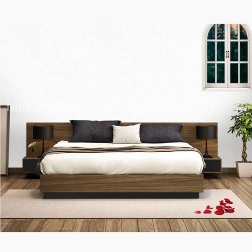 Modern Bed with side drawers M0455