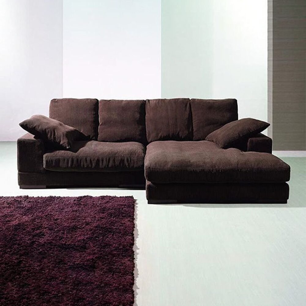 L-shaped sofa-Brown M0625