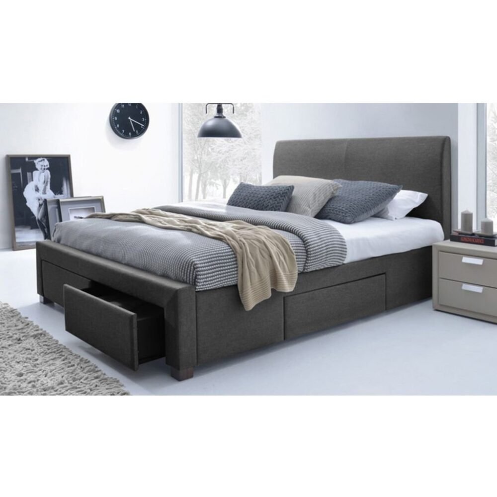 Modern Bed with storage units M0431