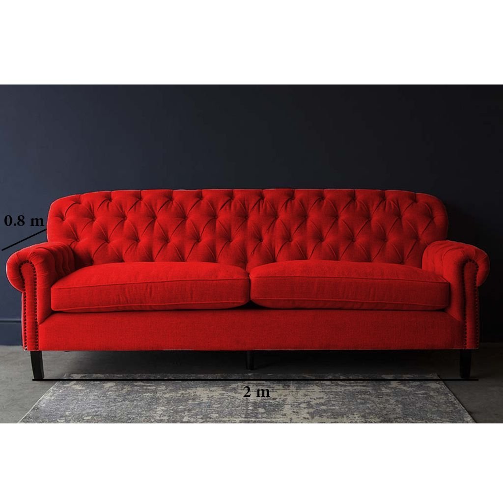 Sofa-Red M0605 - Image 2