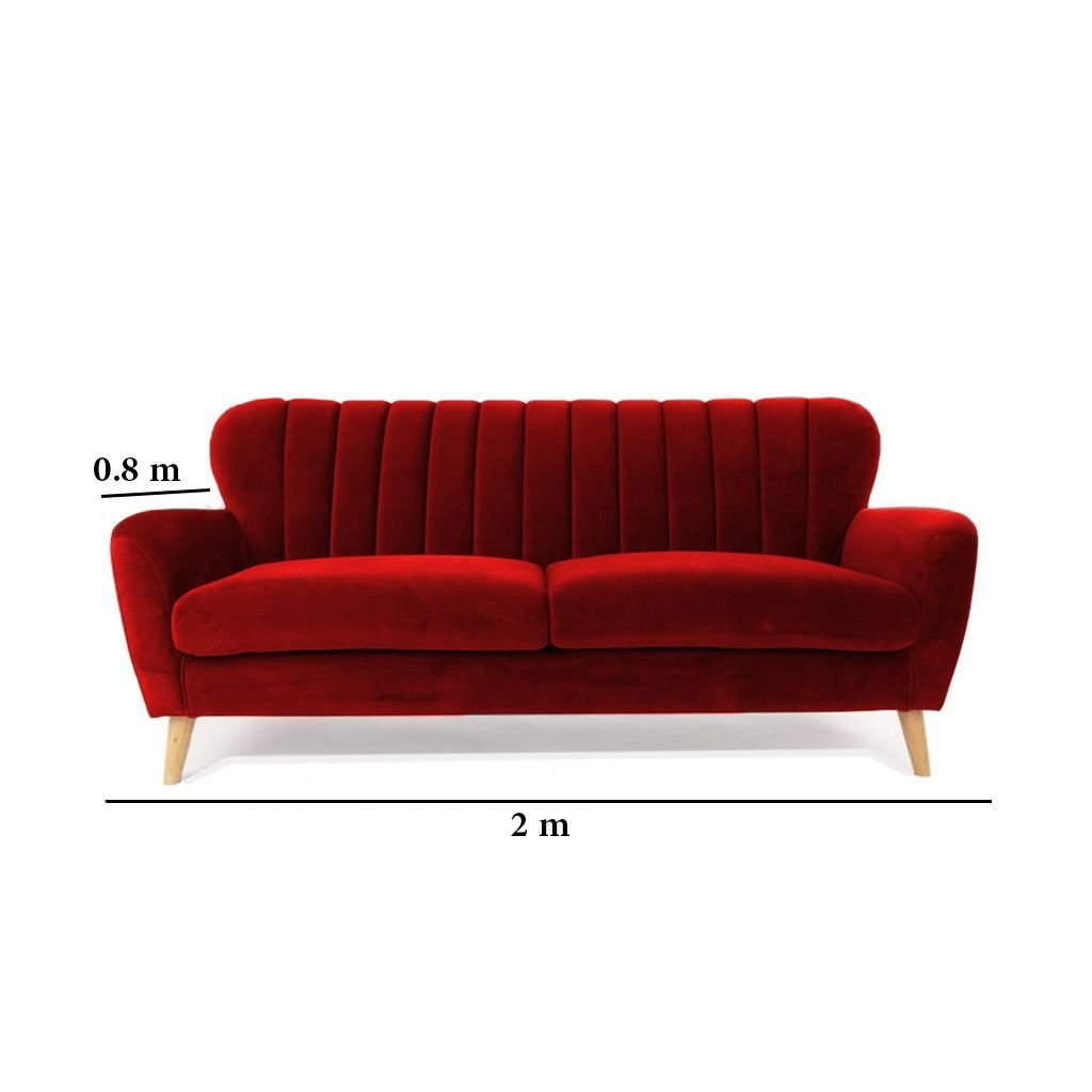 كنبة-أحمر M0577 - الصورة 2