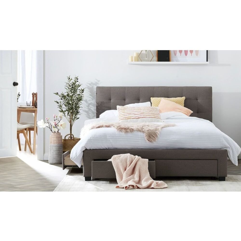 Modern Bed with storage units M0429