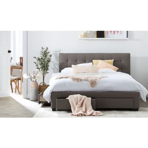 Modern Bed with storage units M0429