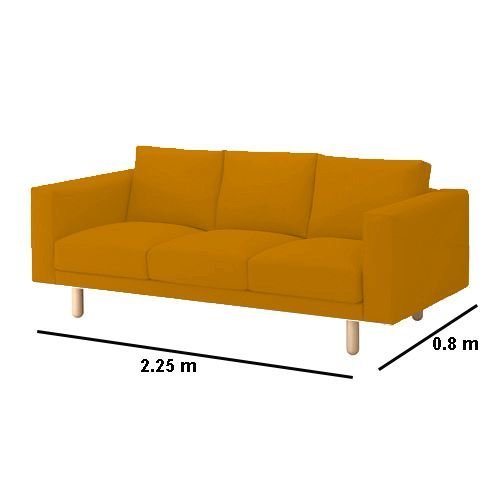 Sofa-Yellow M0557 - Image 2
