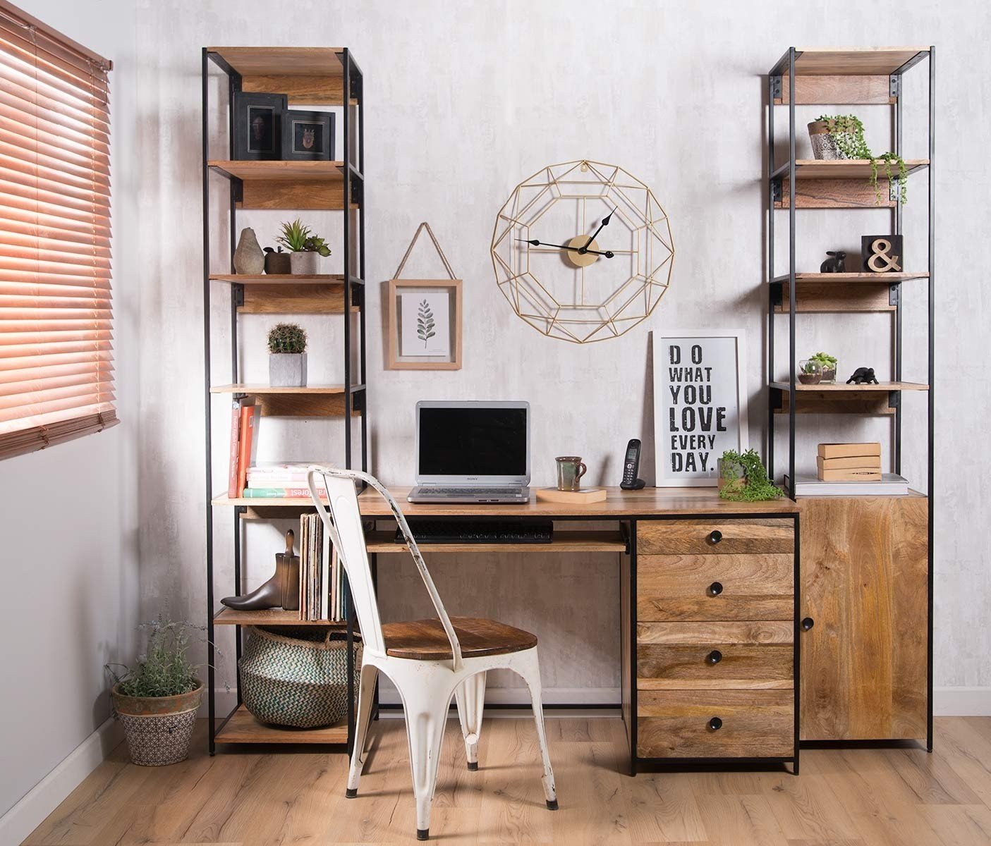 Desk with Bookcase TAJ007