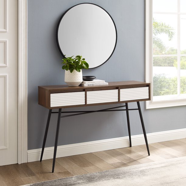 Modern Console with circle mirror Table RE015