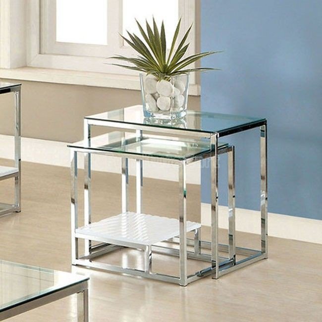 Modern Stainless Side Tables Set KST026