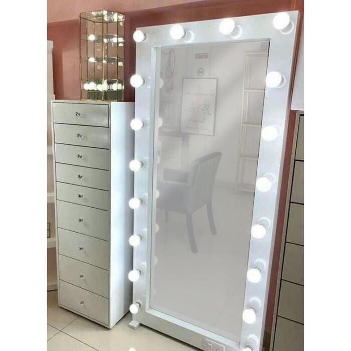 White Mirror with Drawer Unit M02112