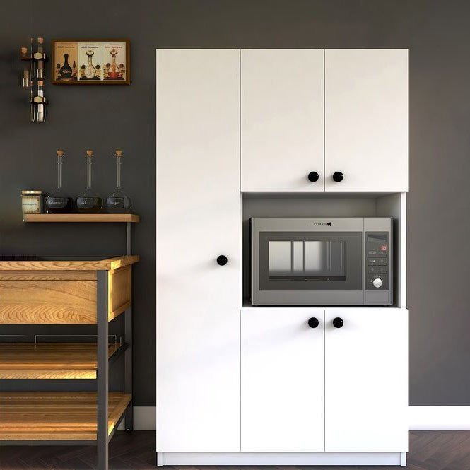 Modern White kitchen cabinet M02186