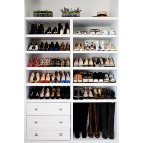 Modern Shoe Storage With Drawers M02259