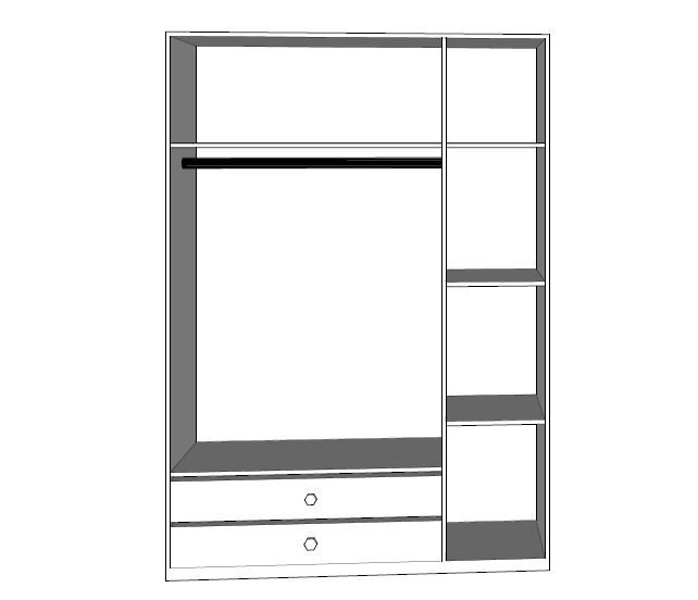دولاب مودرن M0302 - الصورة 2