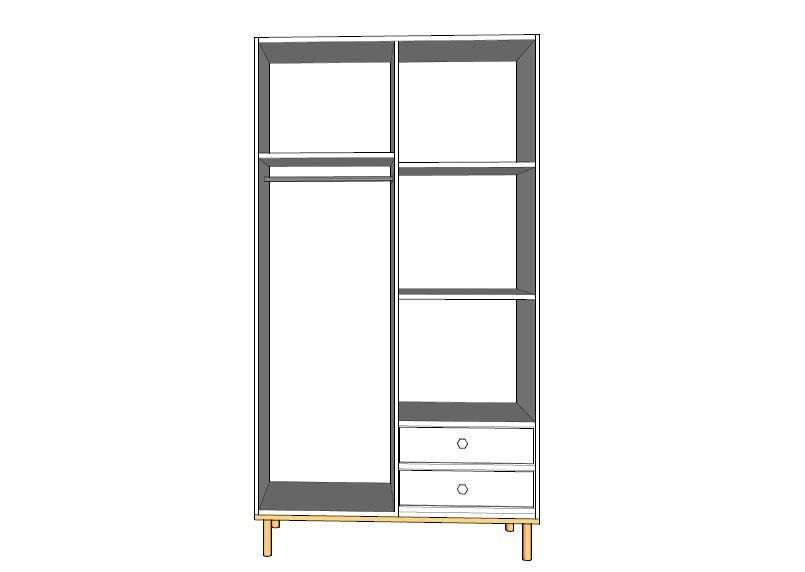 دولاب مودرن M0729 - الصورة 2