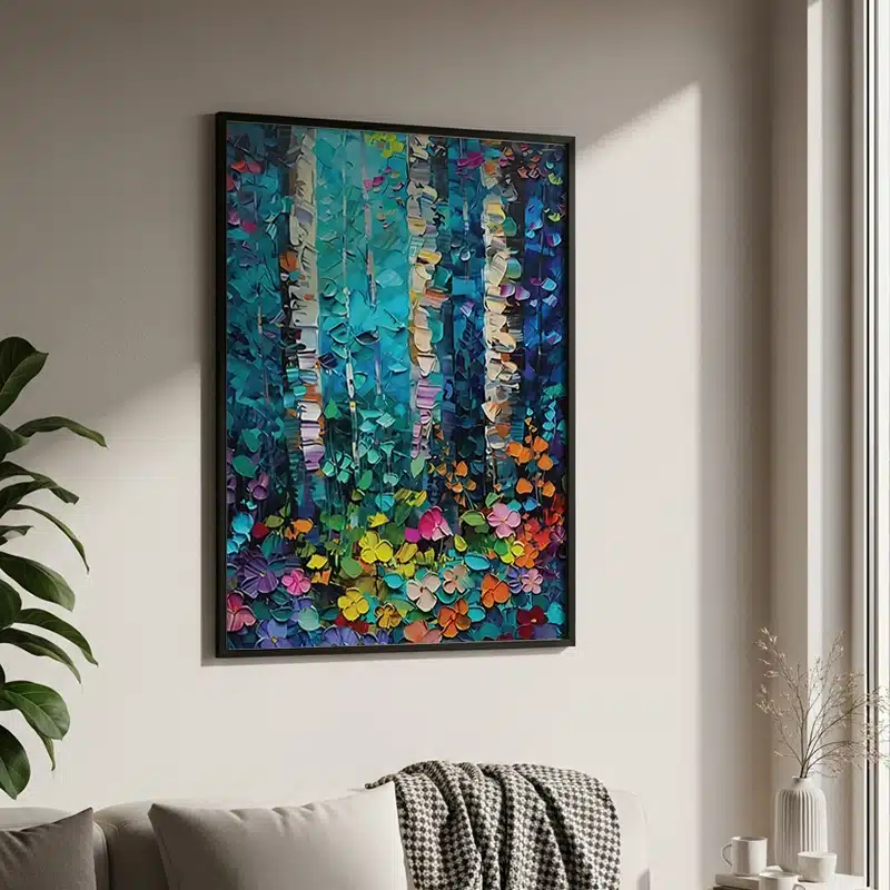 Vibrant Birch Forest